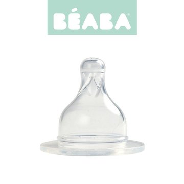 Beaba Zestaw 2 smoczków do butelek szerokootworowych, wolny przepływ 0m+