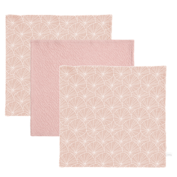 Little Dutch Chusteczki (3 szt.) Lily Leaves pink / Pure pink TE50720850