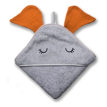 Hi Little One - Ręcznik z kapturem 100 x 100 ELEPHANT hooded bath towel Pumpkin