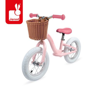 Metalowy rowerek biegowy Bikloon Vintage 3+ różowy, Janod