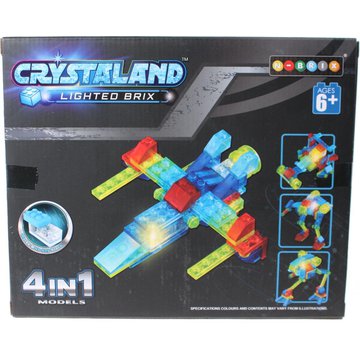 Crystaland - Klocki swiecace LED 4w1 pojazd kosmiczny