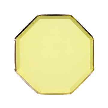 Meri Meri - Małe talerzyki Oktagonalne żółte