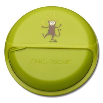 Carl Oscar BIG SnackDISC™ 5 komorowy obrotowy pojemnik na przekąski Lime - Monkey CARL OSCAR