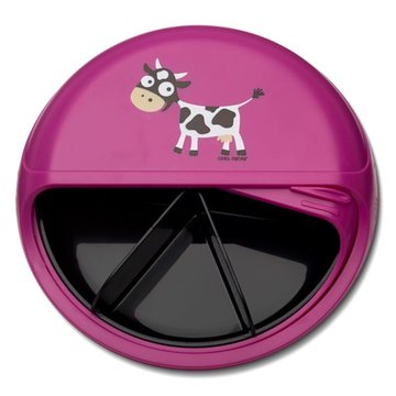 Carl Oscar BIG SnackDISC™ 5 komorowy obrotowy pojemnik na przekąski Purple - Cow CARL OSCAR