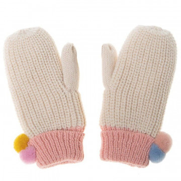 Rockahula Kids - rękawiczki zimowe Dreamy Rainbow Knit Bobble 7 - 10 lat