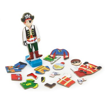 Viga Toys - Viga Drewniana Układanka Magnetyczna Ubieranka Edukacyjna 8 Postaci