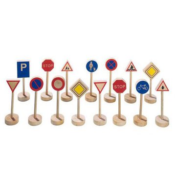 Goki® - Drewniane znaki drogowe, zestaw do zabawy, Goki WM 397