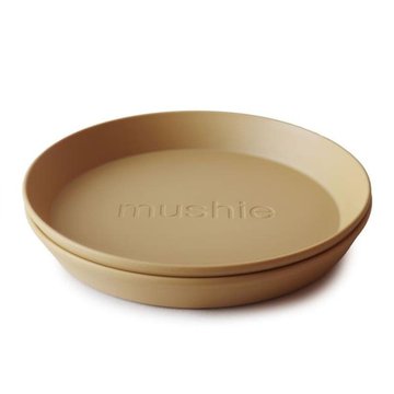 Mushie - 2 talerzyki Round Mustard mushie