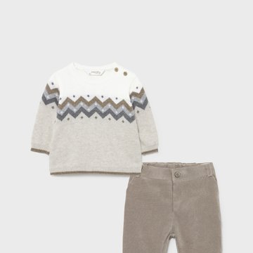 Mayoral - Komplet ECOFRIENDS sweter ze spodniami dla noworodka chłopca