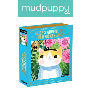 Mudpuppy Puzzle - książka "Alicja w Krainie Wąsów" Kotopowieści 100 elementów 6+