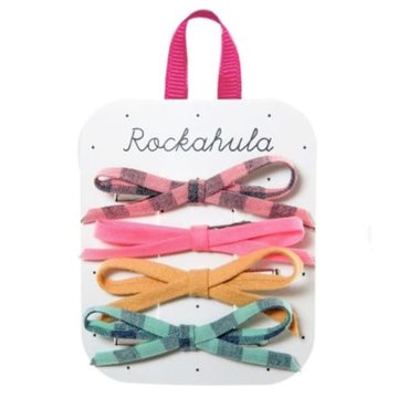 Rockahula Kids - 4 spinki do włosów Happy Days Skinny Bow