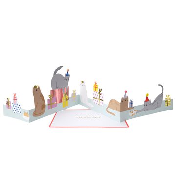 Meri Meri - Kartka okolicznościowa 3D Kocia impreza