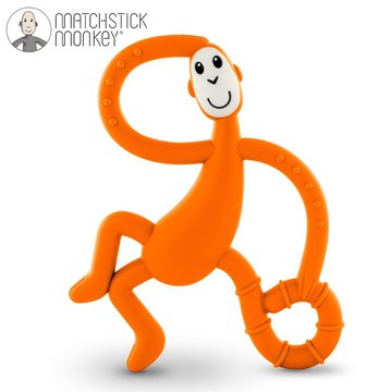 Matchstick Monkey Dancing Orange Terapeutyczny Gryzak Masujący ze Szczoteczką