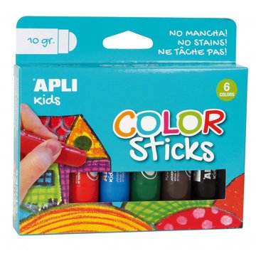 Farby w kredce Apli Kids - 6 kolorów
