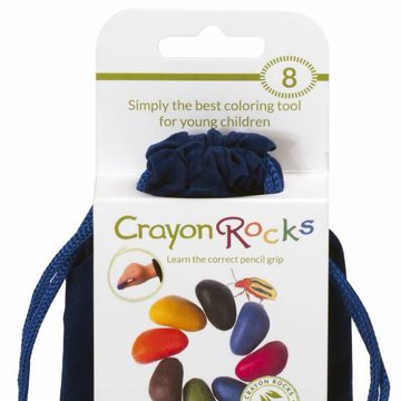 Kredki Crayon Rocks w aksamitnym woreczku  - 8 kolorów