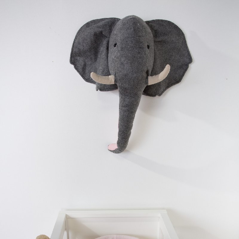 CHILDHOME - Filcowa głowa słonia na ścianę