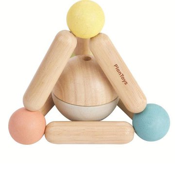 Plan Toys - Pastelowa grzechotka piramidka, PLTO-5256