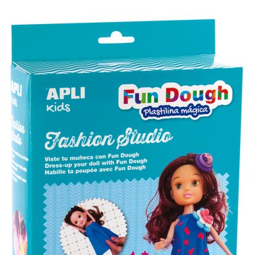 Zestaw do stylizacji z lalką i masą plastyczną Apli Kids - Brunetka