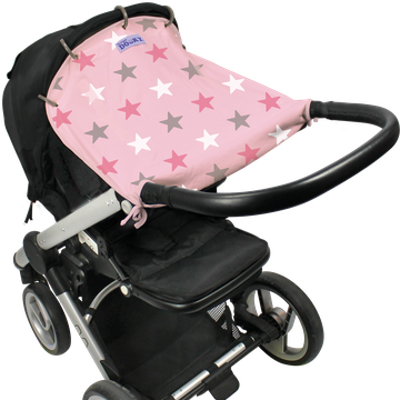 Xplorys - Osłonka do wózka i fotelika Dooky Design - Baby Pink/Pink Stars