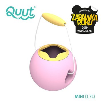 QUUT Małe wiaderko wielofunkcyjne Mini Ballo Sweet Pink + Yellow Stone Quut