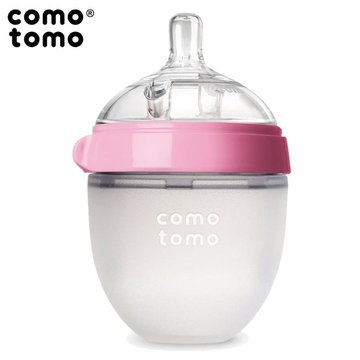 COMOTOMO - antykolkowa butelka silikonowa 150 ml Pink NEWBORN